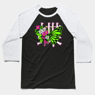 Butterfly flower Baseball T-Shirt